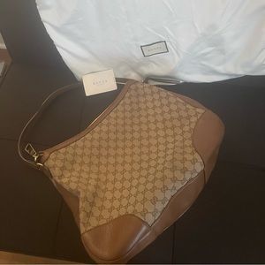 Gucci Brown Bree GG Hobo Shoulder Bag
